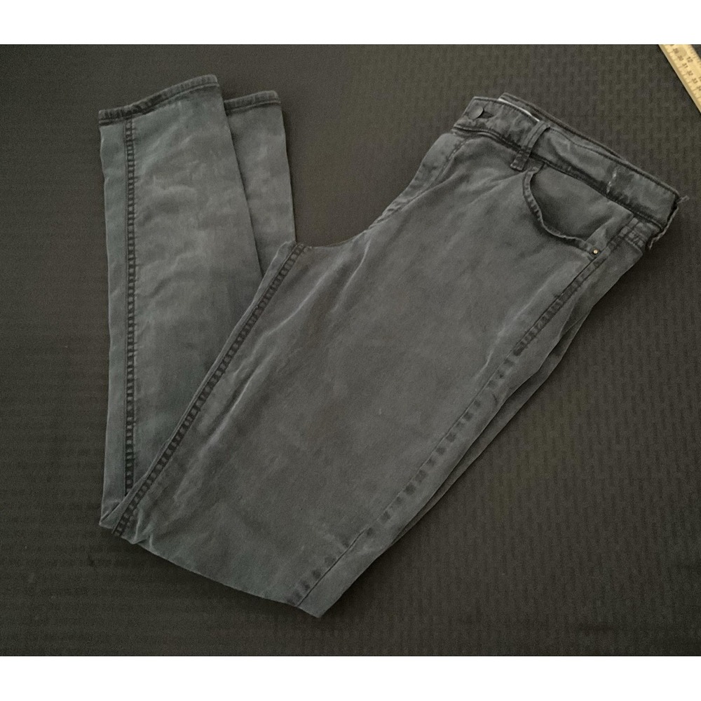 Old Navy Rockstar Super Skinny Jeans Womens 12 Tall Gray Mid Rise Stretch Denim
